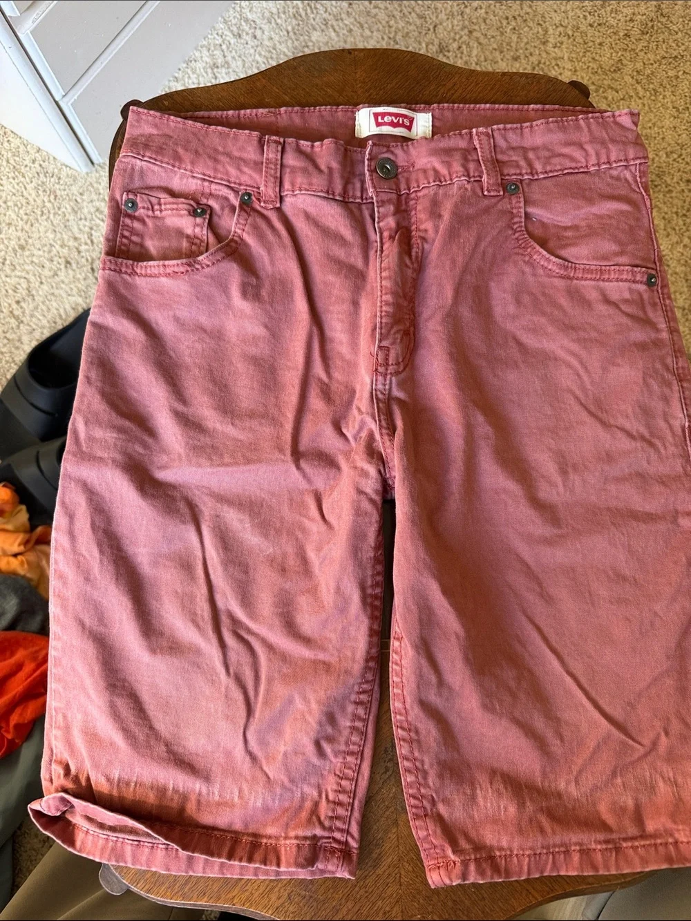 Levi's Men's Dusty Rose Denim Shorts